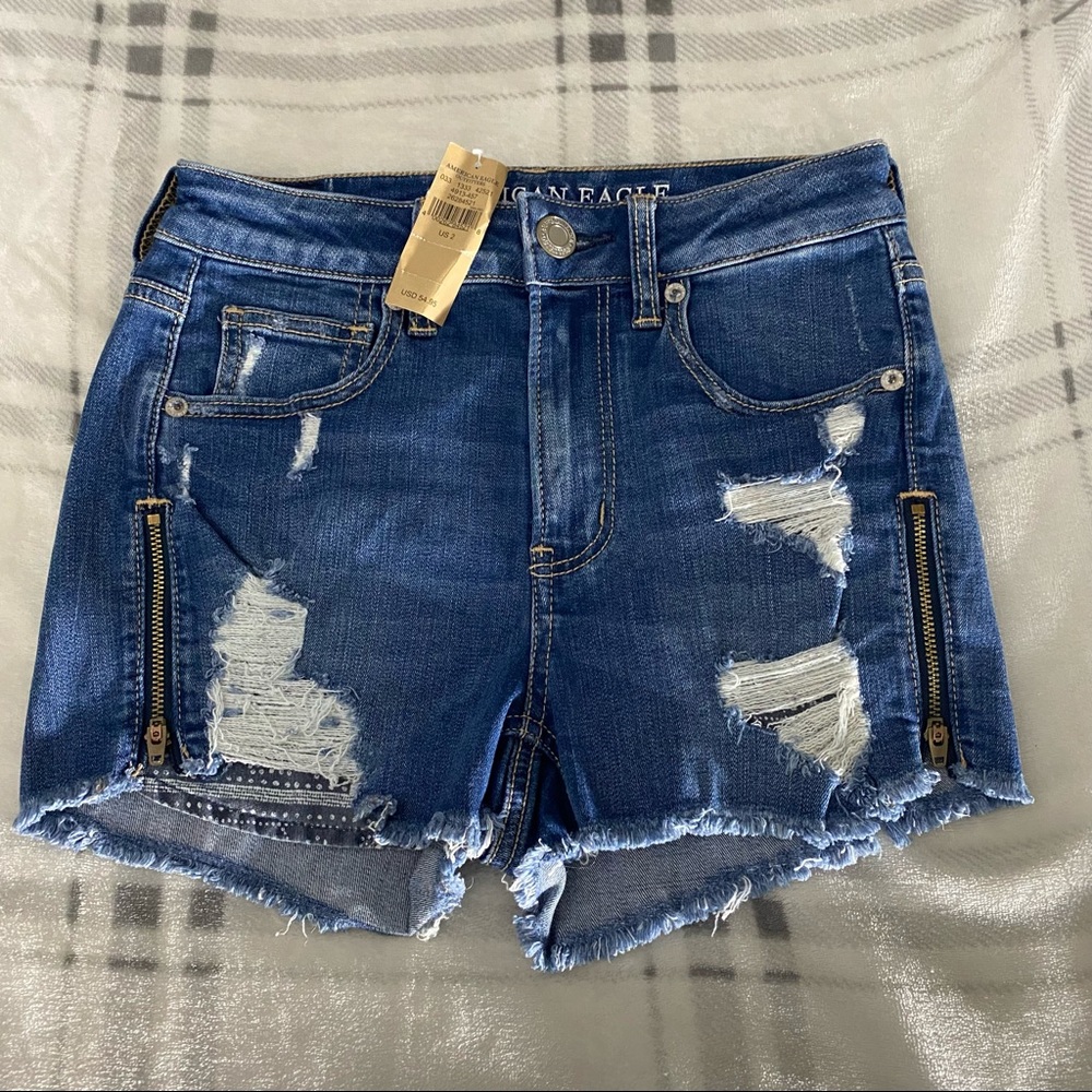 american eagle side zip shorts